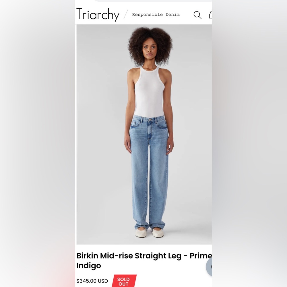 Triarchy Birkin Mid-rise Straight Leg - Prime Indigo